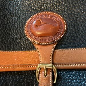 Dooney & Bourke Black and Brown Pebble Leather Vintage Purse